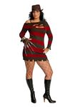 Rubie's Costume Co Costume Secret Wishes Nightmare on Elm Street Miss Krueger Costume, Black, Plus, Brown/Red