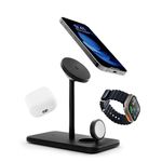 Twelve South HiRise 3 Deluxe | Compact Luxury MagSafe Stand for iPhone, AirPods and Apple Watch