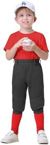 MIVEI 2T-7Years Toddler Baseball Pants - Kids Tee Ball Pants for Little Boys Gilrs T Ball Softball Pants with Pockets UPF50+