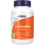 NOW Supplements L-Citrulline 750mg Capsules, 90 Count