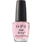 OPI Nail Envy, Nail Strengthening Treatment with Tri-Flex Technology, Stronger Nails in 1 Week, Vegan Formula, Sheer Soft Pink Finish, Pink To Envy, 0.5 fl oz