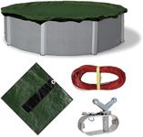 Blue Wave BWC800 Gold 15-Year 24 x 40-ft Rectangular In Ground Winter Pool Cover, 12-FEET, Forest Green