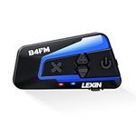 LEXIN 1pc B4FM 10 Riders Motorcycle Bluetooth Headset with Music Sharing, Motorbike Helmet Bluetooth Intercom with Noise Cancellation/FM Radio, Universal Communication Systems