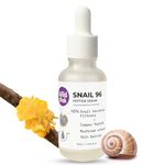 WildOak Korean Snail 96, Peptide & Tremella Mushroom Serum | Glass Skin | Powerful Skin Barrier | Skin Hydration Hyper Pigmentation, Anti-Aging & Wrinkles | 30ml