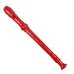 Mr.Power Soprano Recorder German Style C Key for Beginner Student Music Class 3 Piece ABS With Fingering Chart + Cleaning Stick + Carrying Bag (Red)