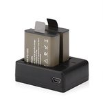 AKASO V50 X/Brave 4 Pro/Brave 6 Plus Battery and Charger for V50 X, Brave 4 Pro, Brave 6 Plus Action Camera