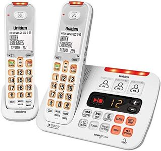 UNIDEN SSE45+1 WHITE SIGHT & SOUND ENHANCED CORDLESS PHONE SYSTEM