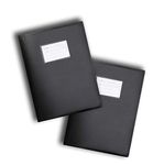 A4 104 Pockets 208 Views Office Home School Flexi Cover Coloured Display Book Presentation Document Organiser Folder Storage Case Wallets by Arpan (Black - Pack of 2)