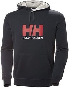 Helly Hansen Logo Hoodie HH Sudadera con Capucha, Hombre, Azul Marino, L