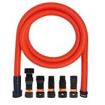 VPC Dust Collection Hose for Home and Shop Vacuums with Expanded Multi-Brand Power Tool Adapter Set Fittings | Orange (10 FEET)