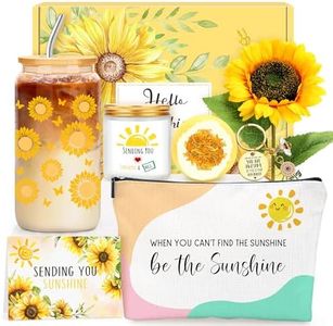 Sunflower Gifts for Women Get Well Soon Gift Baskets for Women Self Care Birthday Gifts for Women Inspirational Gifts Sunshine Box Care Package for Women