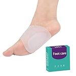 Arch Supports for Plantar Fasciitis - Soft Silicone Clear Reusable Arch Sleeves for Flat Foot Pain Relief Support Cushioned Arch and Heel Spurs for Men and Women