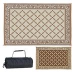 Reversible Mats 116097 Brown/Beige 6'x9' RV Patio Mat