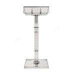 Acrylic Podium,Standing Desk,Teacher Podium for Classroom,Clear Podium Stand,Height Adjustable,for Classroom, Restaurants, Weddings, Office, Clear。