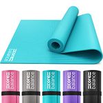 Core Balance Yoga Mat With Strap 6mm Thick Non Slip Foam For Home Exercise (Teal)