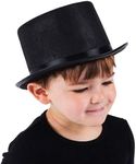 Funny Party Hats Top Hats for Little Kids - Toddler Black Felt Top Hat - Costume Top Hat for Children - Ringmaster - Magician - Lincoln Dress Up