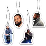 GTOTd Drake Singer Air Freshener Pendant (4Pack Fresh Ice Scent). Gifts Merch Rapper Car Supplies Accessories for Car Hanging Rearview Mirror Pendant Supplies Decor Car Interior