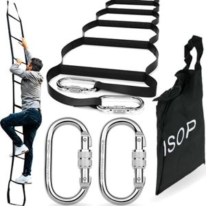 ISOP Hanging Ladder 13 ft | Rope Ladder for Adults & Kids | Fire Escape for 2 Story Homes | Portable & Lightweight
