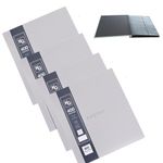 Kiera Grace 400-Pocket Jocelyn Simple & Classic Photo Album for Home & Office with CD Storage Pocket, 13.19" L x 12.01" W x 1.5" H to Display 400-4" x 6" Pictures, 6 Pieces Grey