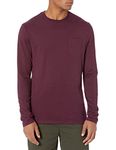 Amazon Essentials Men's Slim-Fit Long-Sleeve T-Shirt, Burgundy, M