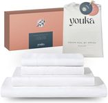 YOUKA Eucalyptus Luxury Bedding Set Double - Silky Soft, Body Cooling, Moisture Wicking, Breathable, Kind to Skin, Hypoallergenic, Sustainably Made, Natural Lyocell, Oeko-Tex® Certified