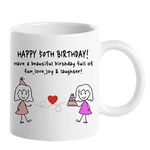 50th Birthday Gifts for Women, Funny 50 Year Old Gift Coffee Mug, 1971 50th Birthday Mugs for Her, Mom, Aunt, Wife, Sister, Grandma, Friend, 11 oz Tea Cup Have a Beautiful Birthday