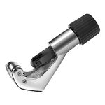 Flexzion Tube Cutter, Heavy Duty Tubing Pipe Cutter, 1/8 to 1-1/8 inch Cutting Diameter w/Reamer, Ideal for Cutting Copper, Aluminum, Brass, Steel, Plastic and More