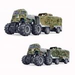 SHIPEASE Friction Powered Military Truck Toy for Kids boy Metal Die cast Models Army Tank Container Pull Back Vehicle Miniature Toys (Multicolor, Pack of 1)