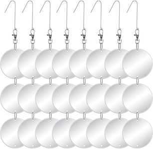 Chephon Upgraded Bird Scare Discs Set - Large 24 Discs- Highly Reflective Double-Sided Bird Reflectors, Better Scare Devices to Keep All Birds Away Like Woodpecker and Pigeon