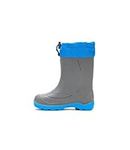 Kamik Kids Snobuster1 All Weather Boots, Charcoal/Blue, 4