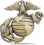 Hirificing Marine Corps Car Stickers, USMC Decal Marine Edition Emblem, 3D Eagle Dlobe and Anchor Badge Decal, Hawk Bronze Zinc Alloy Metal Car Exterior Accessories for Truck Pickup Motorcycle