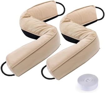 Sunolga 2 Packs 38 Inches 2.2LB Weighted Door Draft Stopper Filled with Glass Beads & Cotton, Removable Machine Washable Sound Proof Under Door Draft Blocker with Anti-Abrasion Bottom for Door, Beige