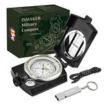 INMAKER Compass, Compass Hiking with Survival Whistle, Luminous Compass Gift for Kids, Apply to Outdoor Survival, Camping and Navigation