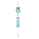 Yardwe Home Decor Home Decoration Owl Wind Chimes Indoor Outdoor, Metal Garden Chimes Waterproof Wind Bell for Patio Porch Decoration (Blue) Home Decor Home Decoration