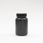 PATCO 100ml Black HDPE Empty Bottle For Capsules & Tablets with Screw Cap and Silver Coated Wad - Pack of 100