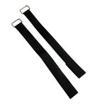 Pack of 2 Heavy Duty Metal Buckle Hook and Loop Strap Fastener Cable Ties re-usable Straps (3cmx40cm)