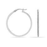 LeCalla 925 Sterling Silver BIS Hallmarked Round CZ Hoop Earrings for Women and Girls