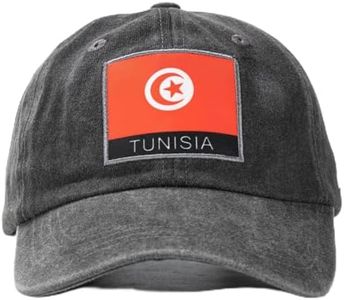 Trendessence 2026 World Cup Tunisia Fan Baseball Cap,Adjustable Flag Baseball Hat for World Cup Fan Black