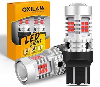 OXILAM Upgraded 7440 7443 LED Bulbs Red Brake Lights, 4000LM 600% Brighter, CANBUS Error Free, 7441 7444 T20 W21W LED Lamps Replacement with Projector for Tail Turn Signal Stop Lights (Pack of 2)