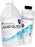 Deep Pour Epoxy Resin Liquid Glass 0.75 Gallon / 96 oz Kit, 2-4 inch Super Clear Amazing Flow Casting Resin Kit, High Temp Heat UV Resistant Food Safe Epoxy, Bubble Free Low Viscosity