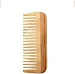 INSIME Organic Wide tooth Neem wooden comb for women hair growth | Neem wood kangi hair comb for women & men | Handmade Wooden hair bamboo comb - Premium Kachi neem comb for hair growth