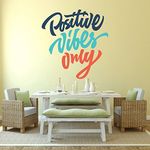 Decor hubb 'Positive Vibes Only' Wall Sticker (PVC Vinyl, 60 cm x 70 cm, Multicolour) …