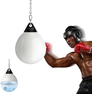 GYMAX Sac de Frappe à Eau Suspendu, avec Chaîne Métallique 100cm, Réglable Boucles, Sac d'eau de Boxe, Plus Sûr Moins Bruits, Convient pour Enfants et Adolescents