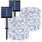 JMEXSUSS Total 400 LED Solar Fairy Lights Outdoor Waterproof, 2 Pack 66ft White Solar Lights with 8 Modes, Copper Wire Solar String Lights for Tree Garden Yard Patio Wedding Christmas Decorations