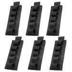 Nylon Buttstock Holder Rifle Cartridge Shotgun Ammo Carrier with Adhesive Side Saddle Backing Strip (5 Rounds - 6 Pack)