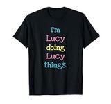 Lucy Cute Personalized Text Kid's T