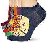 Disney Women's Hocus Pocus 5 Pack No Show Socks, Assorted Grey, 9-11