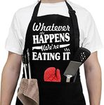 NewEleven Christmas Gifts For Men, Dad, Husband, Him - Aprons For Men With Pockets - Funny Gifts For Men, Dad, Husband, Boyfriend, Him, Brother, Uncle - Grill Cooking BBQ Kitchen Chef Apron