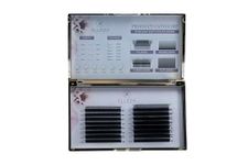 EYELASH HYBRID 3D Clover C Mixed Tray Volume Lash Extensions Individual False Eyelashes Extensions Salon Perfect Use by ELLEZA (8-15MM 16 LINES)
