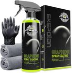 Hydrophobic Graphene Ceramic Spray Coating (16.9 Oz.) - UV Ceramic Wax Spray for Car Paint Wheels and Glass, Graphene Oxide Top Coat Adds Extreme Gloss & Protection